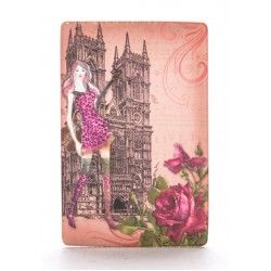 Pink London Big Ben Magnet